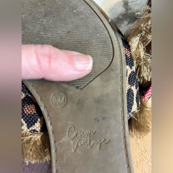 Leopard Print by Crown Vintage Embellished Mules: Emmereth, size 8.5,  preloved - Picture 9 of 9